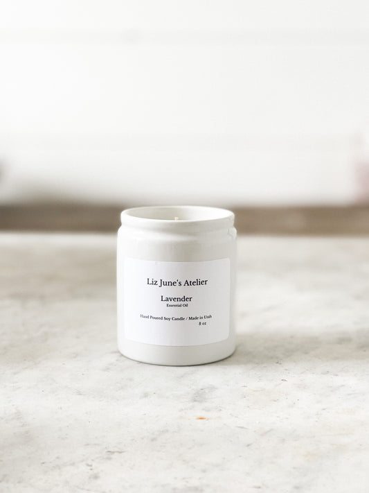 8 oz Ceramic Jar Candle