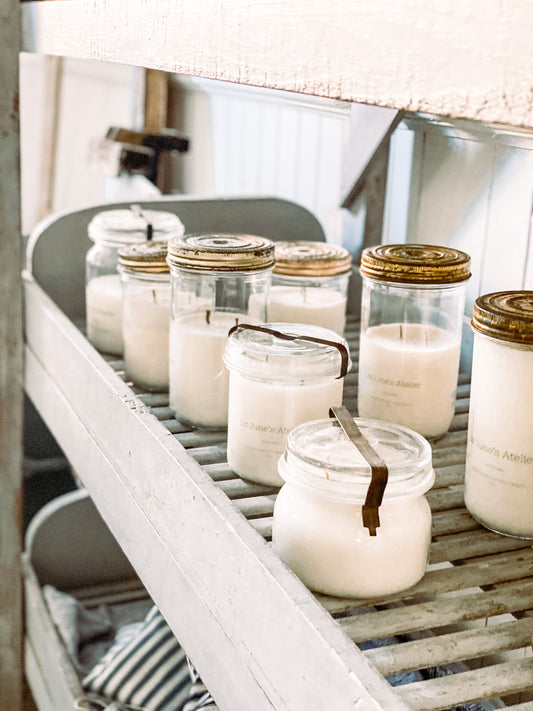 Vintage Jar Lavender Candle